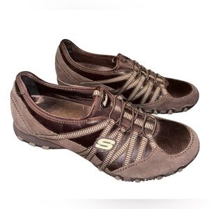 Skechers Dream Come True Athletic Sneakers Slip On Brown Womens Size 8.5